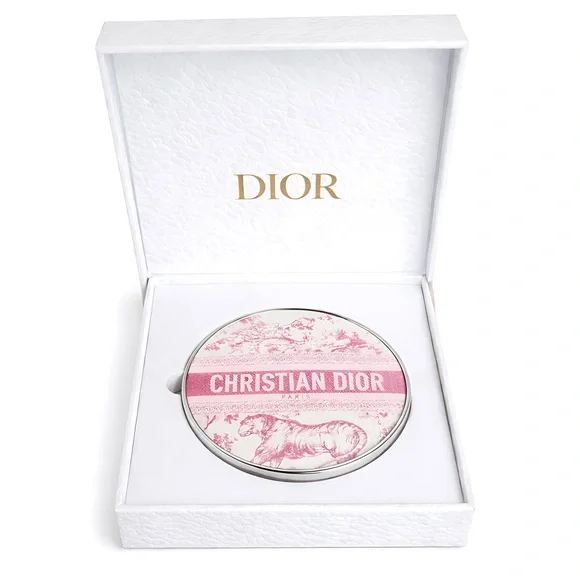 Christian Dior Paris Toile de Jouy Compact Mirror VIP GLAM Collector Piece New - Picture 4 of 5